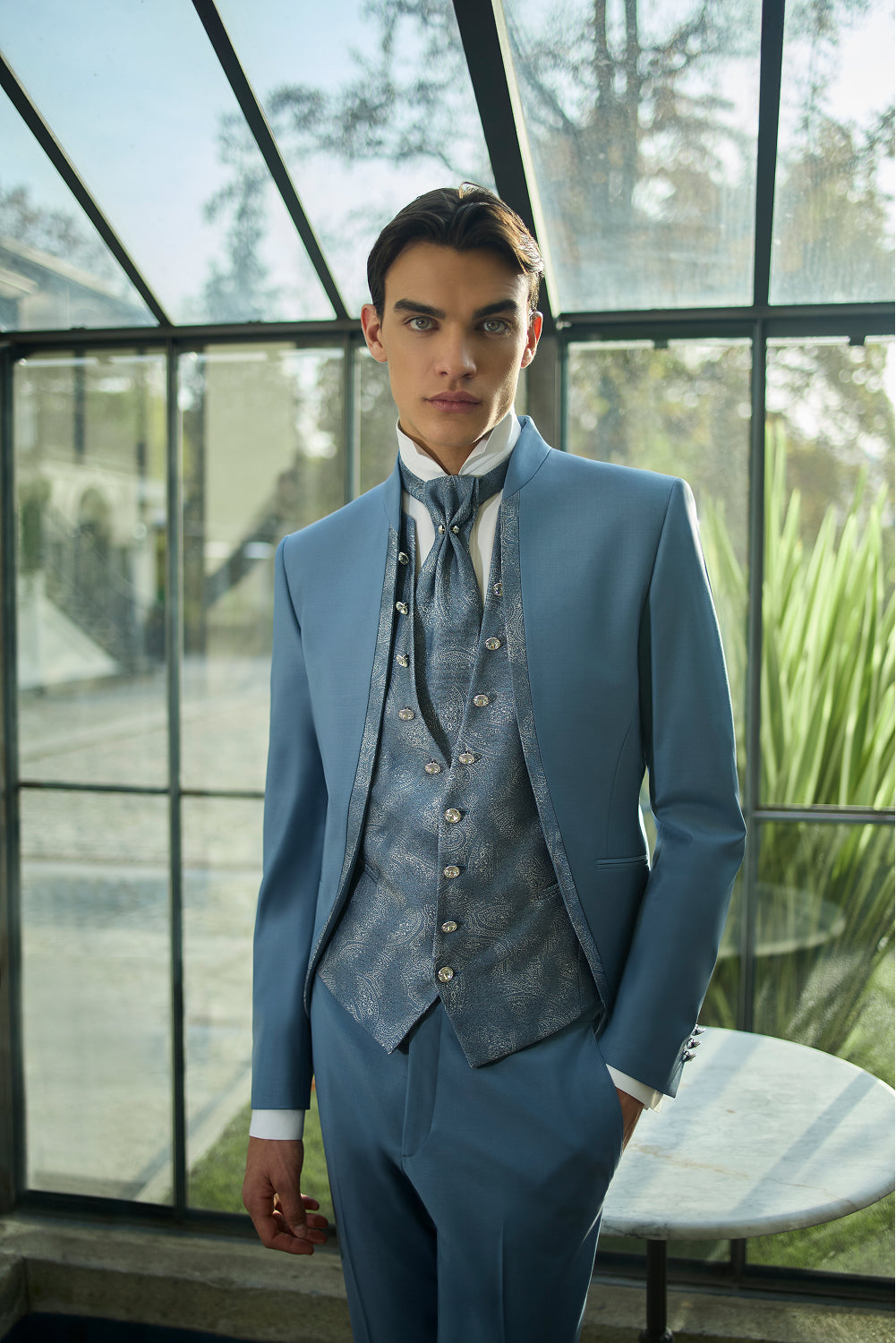 Abito azzurro cerimonia