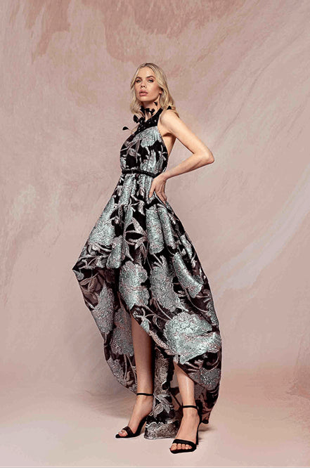 Abito Floreale Asimmetrico