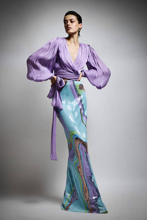 Gonna Con Blusa Fantasia